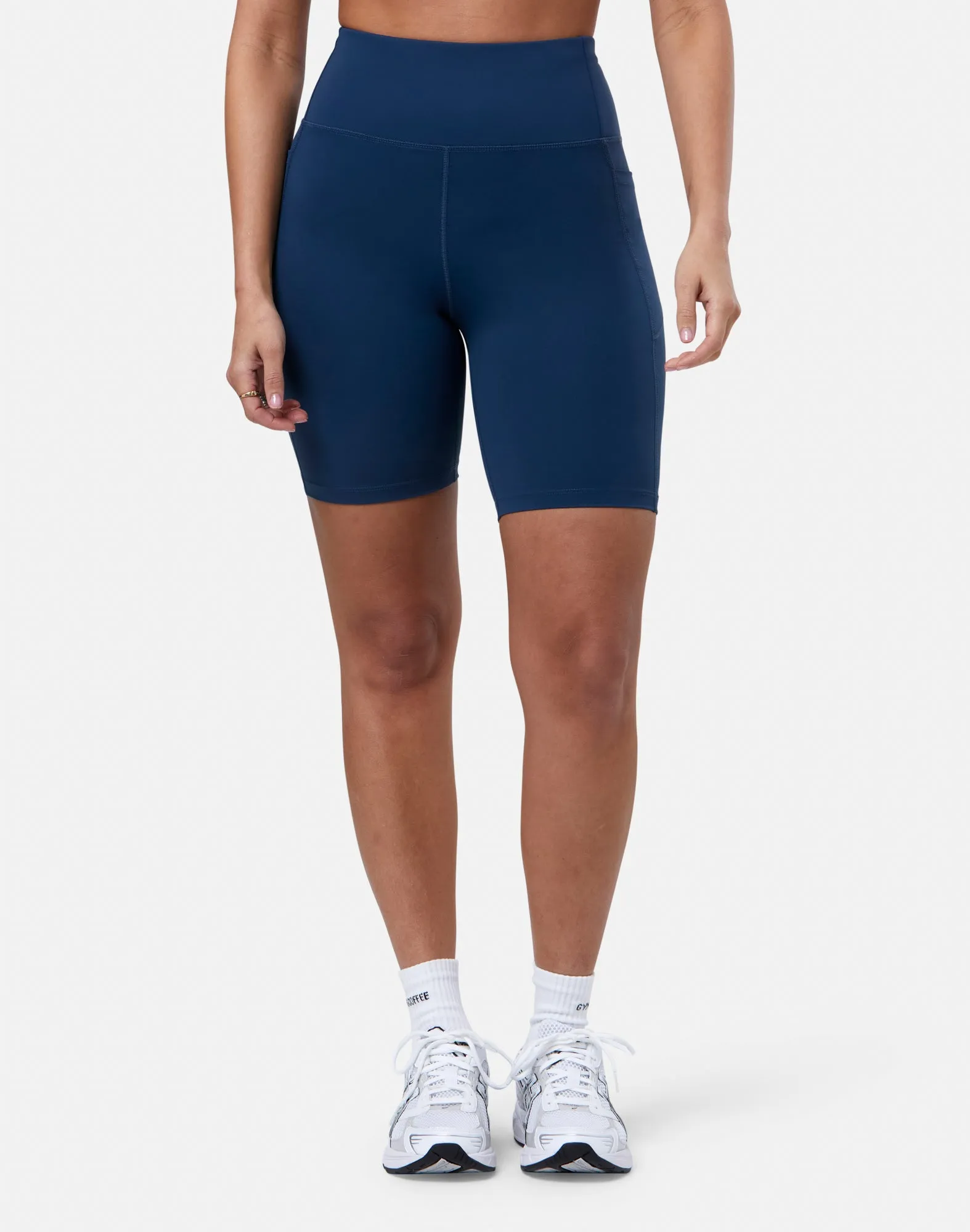 Relentless 8" Bike Short in Petrol Blue sold by Gym+Coffee