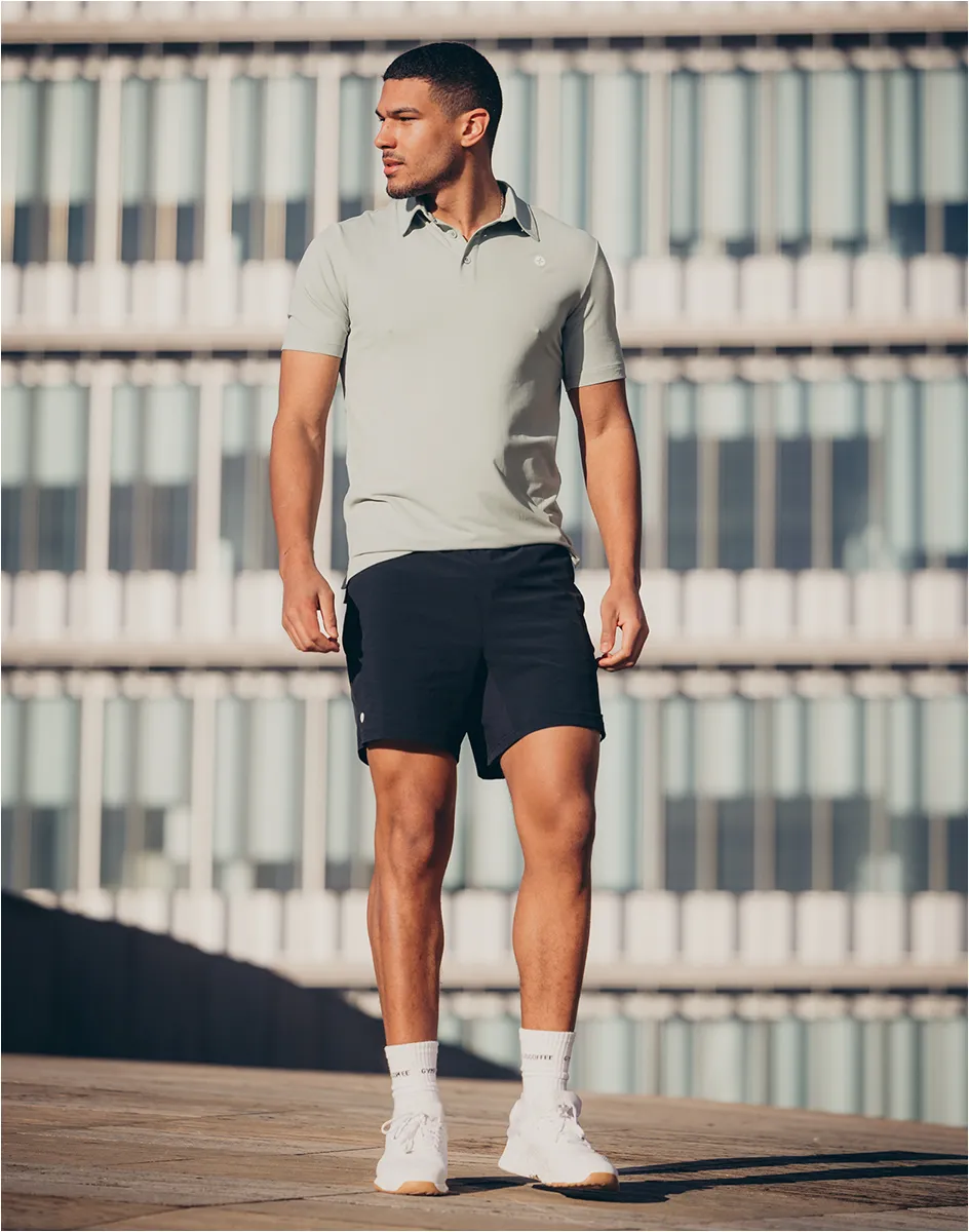 Coffee Polo Tee in Summer Green sold by Gym+Coffee