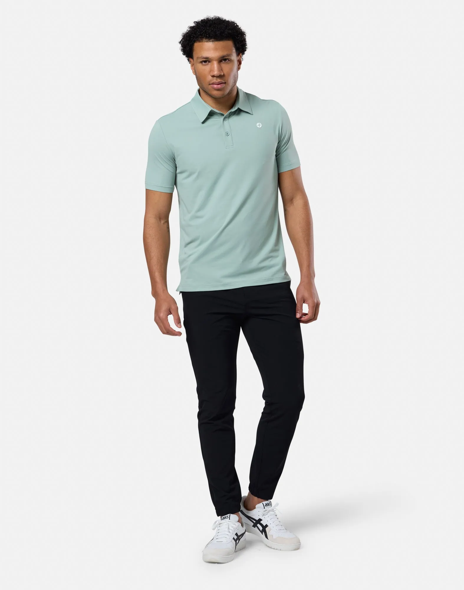 Coffee Polo Tee in Summer Green sold by Gym+Coffee product image thumbnail 4