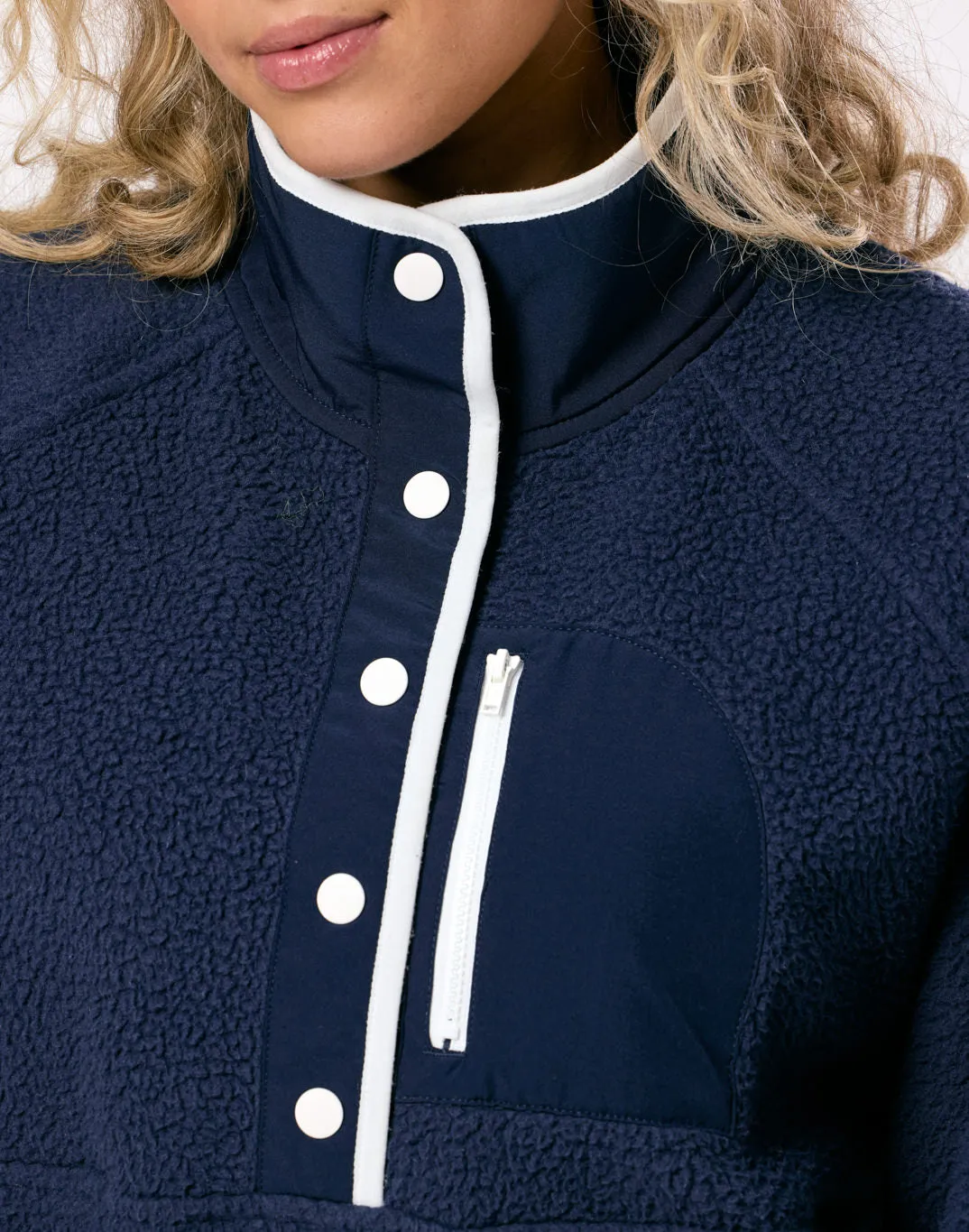 Horizon Layer Up Half Snap in Twilight Navy sold by Gym+Coffee product image thumbnail 5