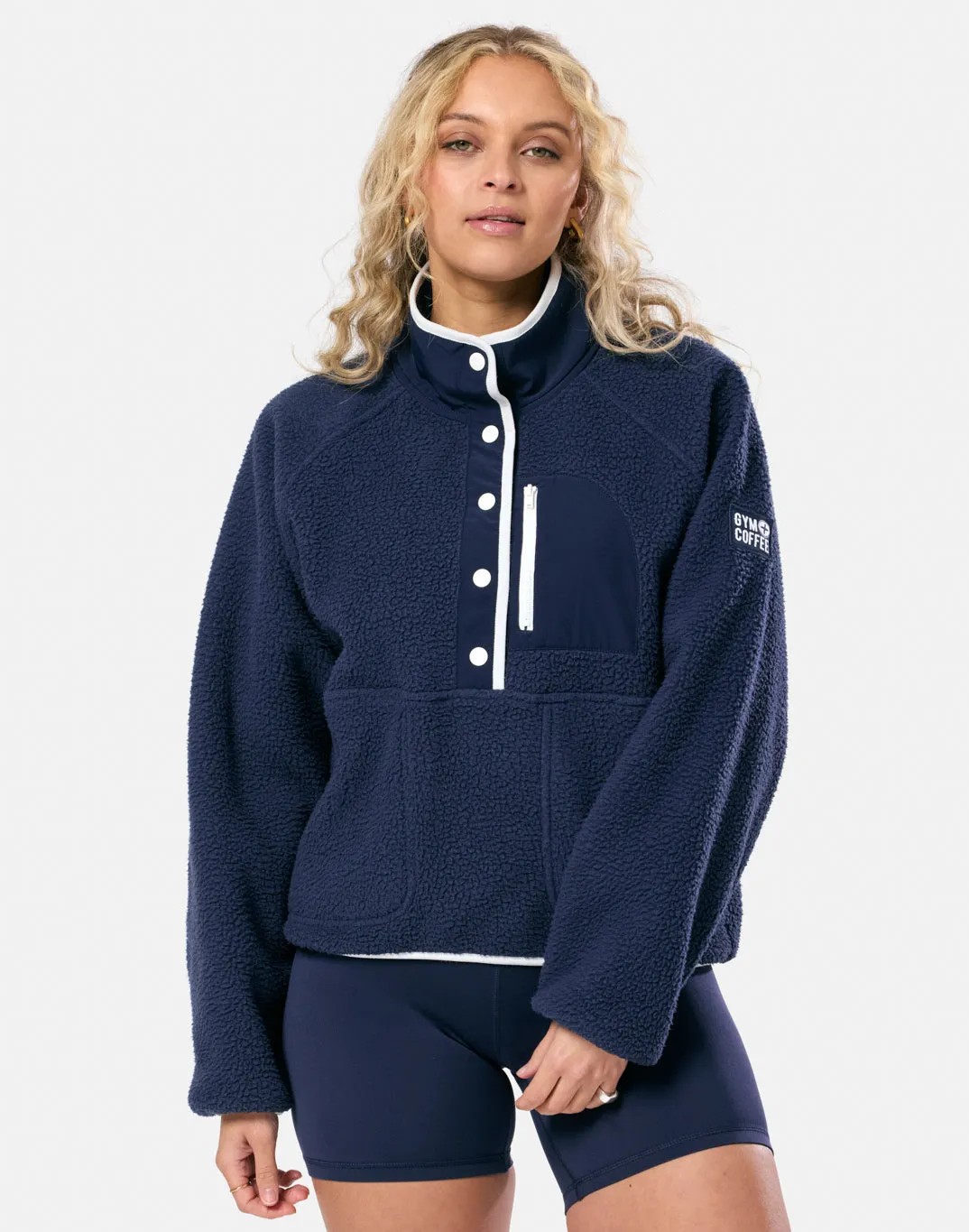 Horizon Layer Up Half Snap in Twilight Navy sold by Gym+Coffee product image thumbnail 4