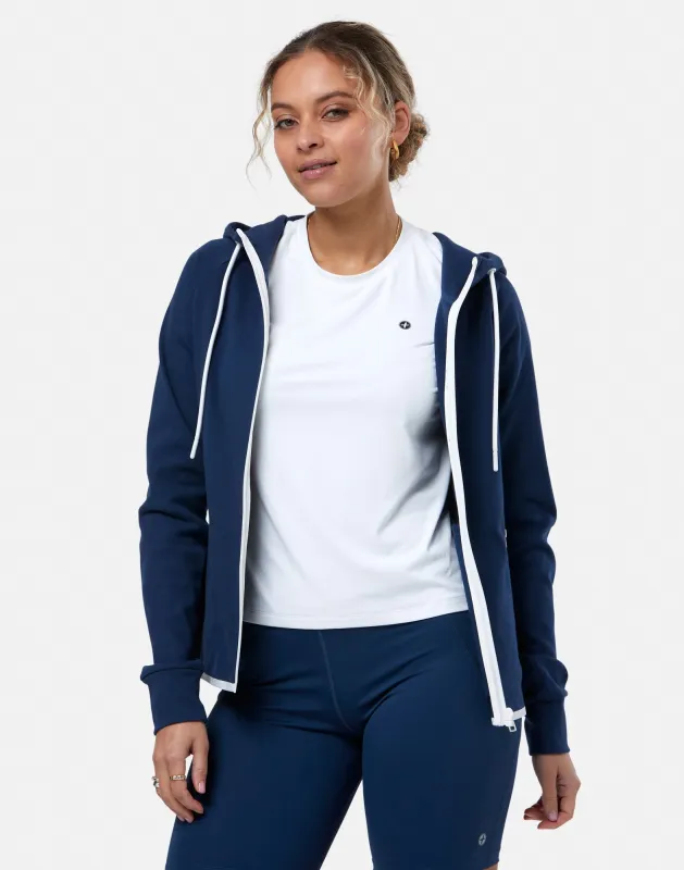 Chill Zip Hoodie in Petrol Blue sold by Gym+Coffee