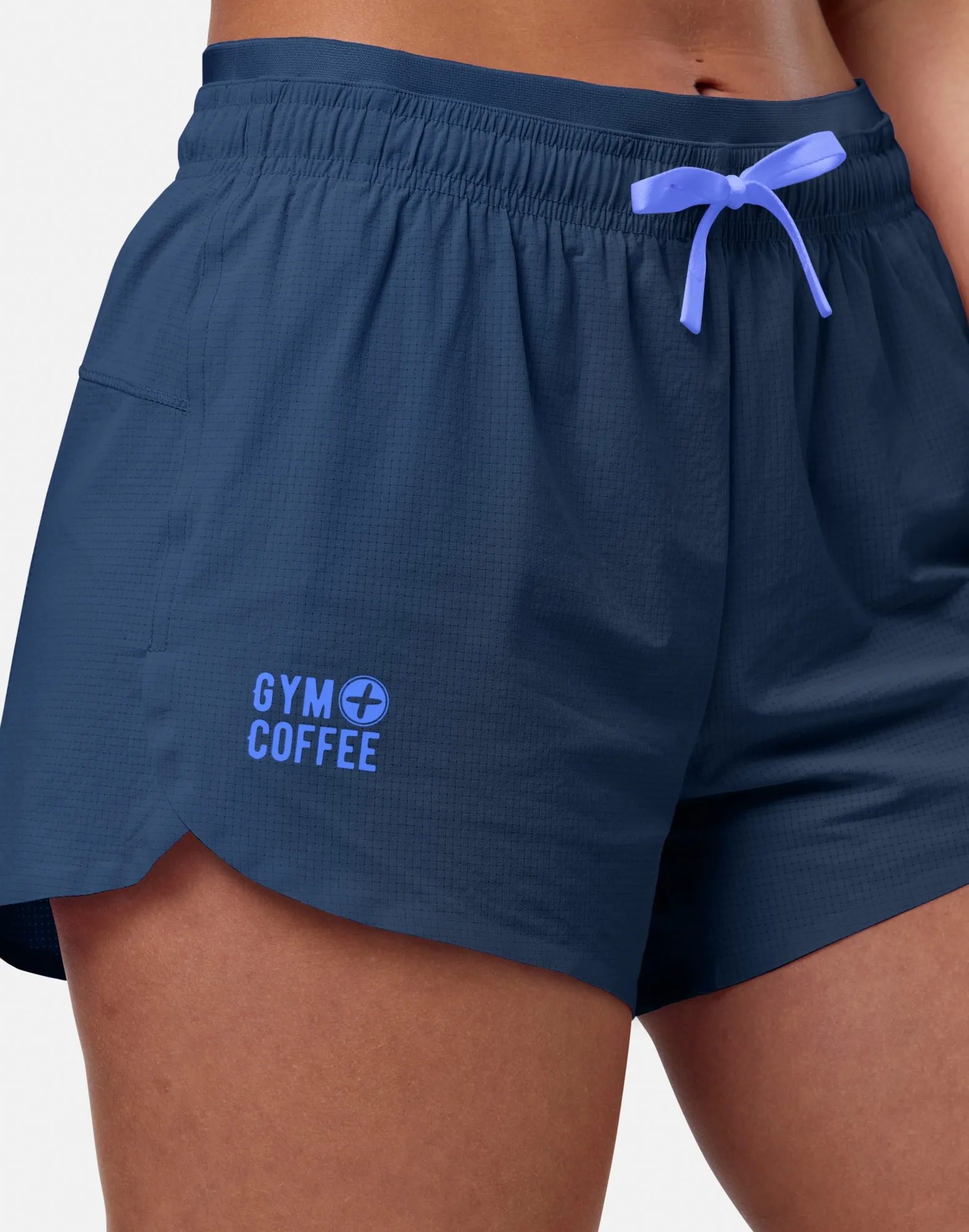 Ripstop Shorts in Petrol Blue w/ Sky Blue Trim sold by Gym+Coffee product image thumbnail 2