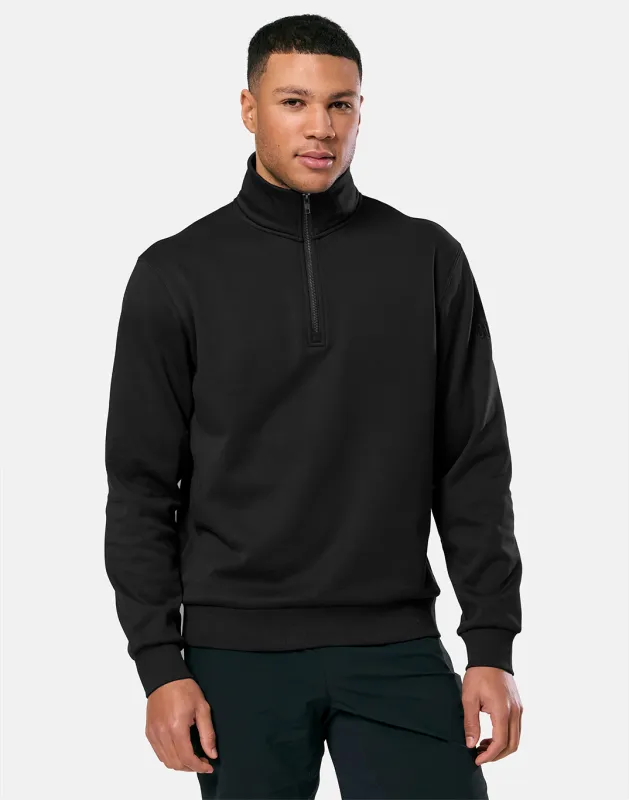 Clubhouse Quarter Zip in Black sold by Gym+Coffee