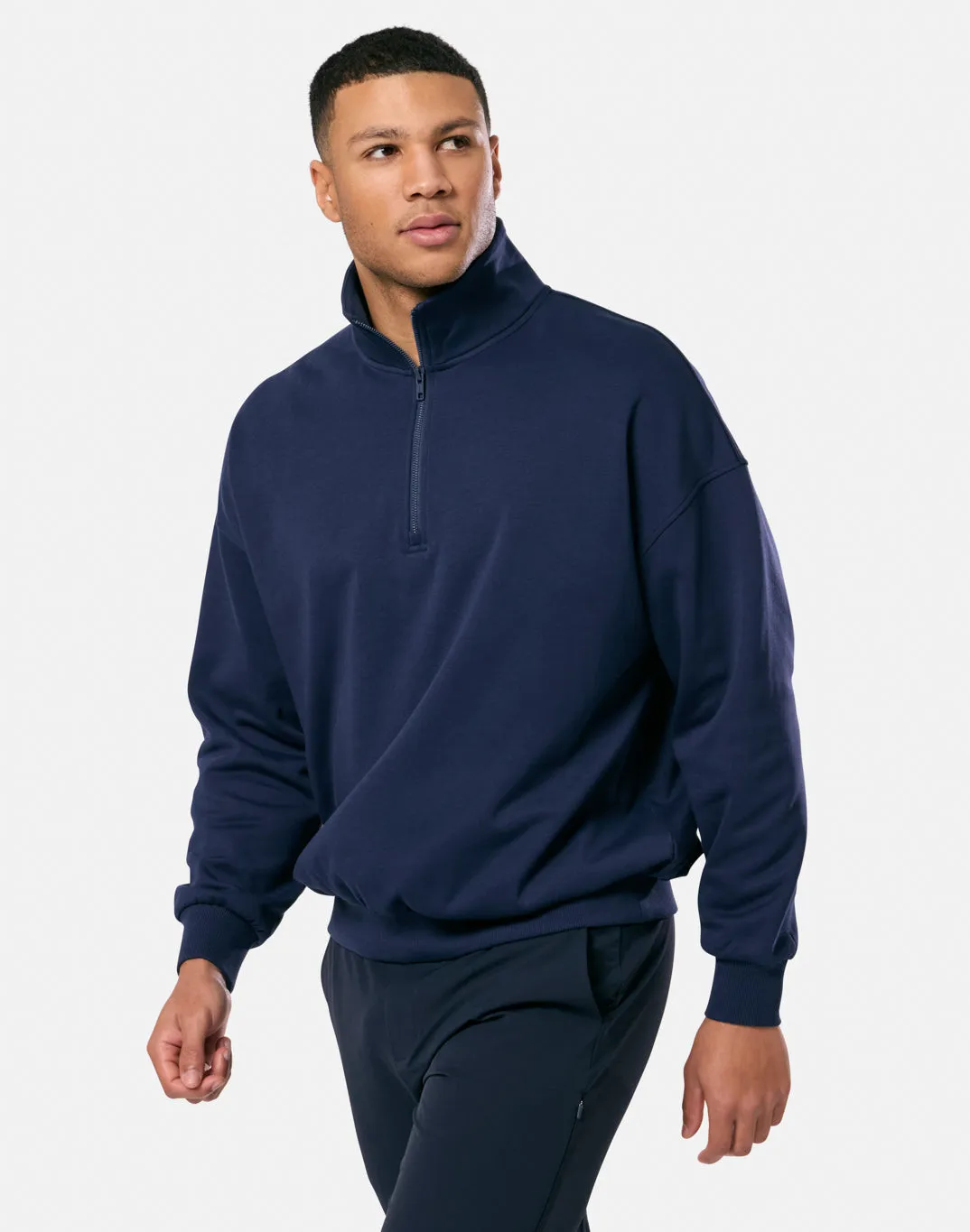 Clubhouse Funnel Neck Zip in Twilight Navy sold by Gym+Coffee product image thumbnail 5