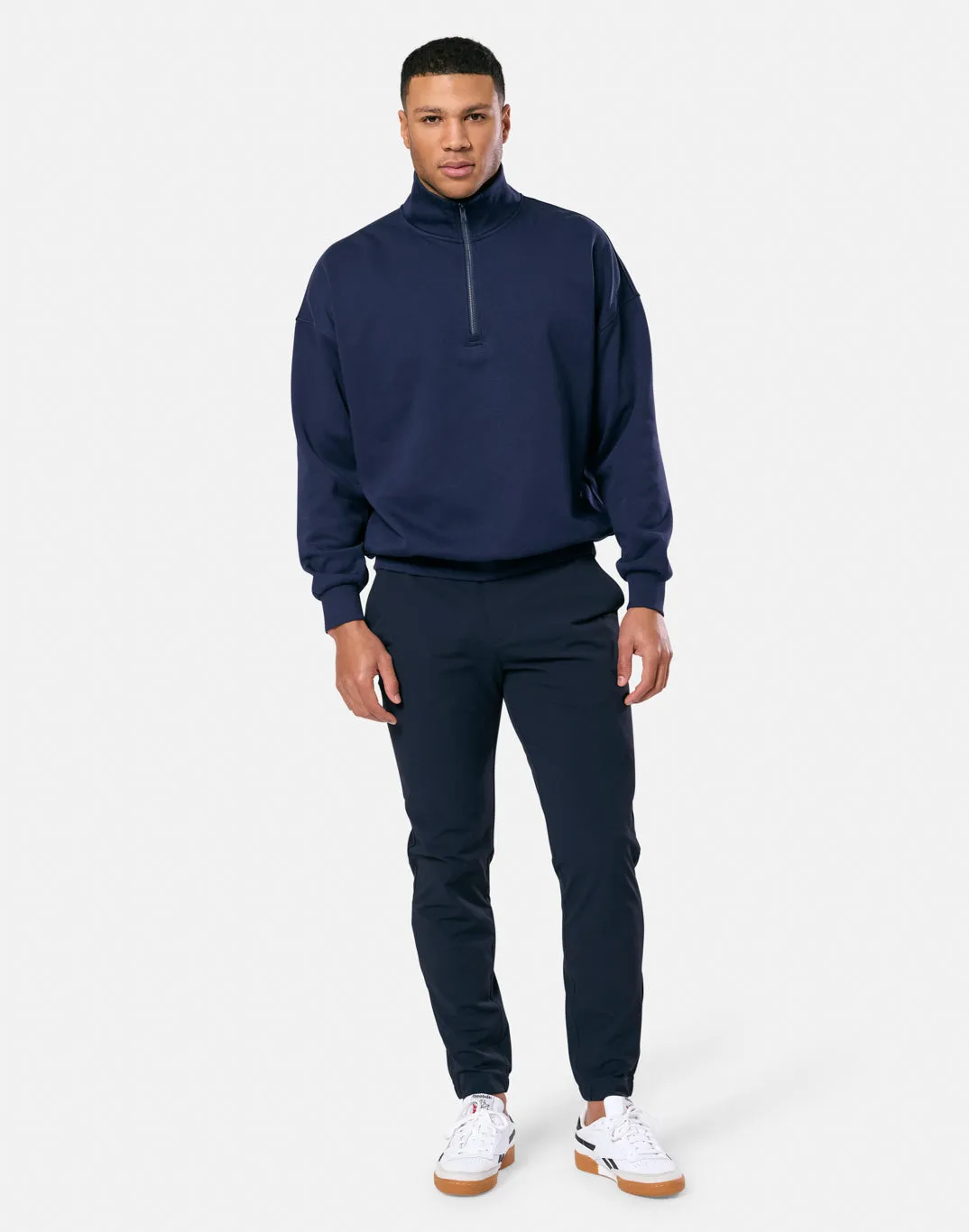 Clubhouse Funnel Neck Zip in Twilight Navy sold by Gym+Coffee product image thumbnail 3
