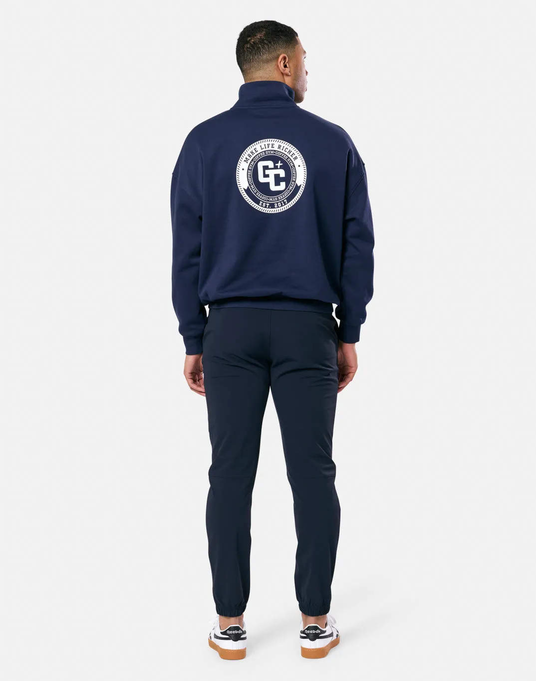 Clubhouse Funnel Neck Zip in Twilight Navy sold by Gym+Coffee product image thumbnail 4