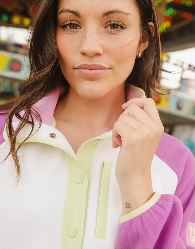 Snap Polar Fleece in Lime Sorbet sold by Gym+Coffee product image thumbnail 2