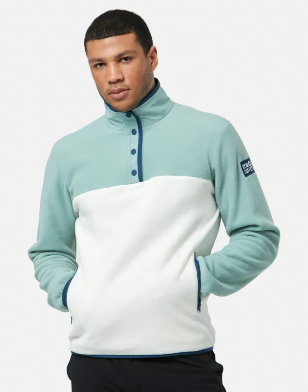 Half Snap Polar Fleece in Summer Green sold by Gym+Coffee