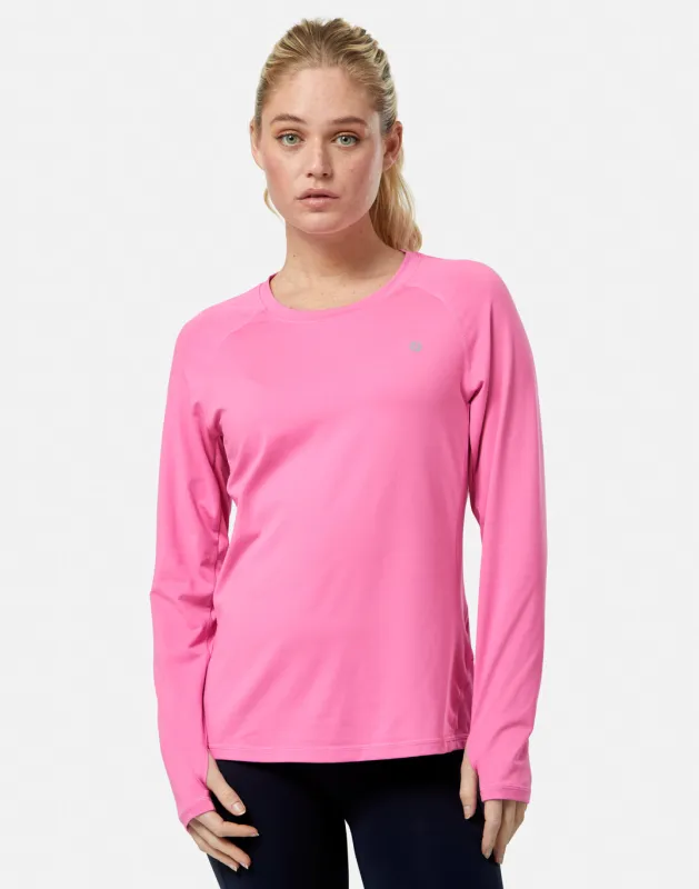 Relentless Long Sleeve in Sangria Sunset sold by Gym+Coffee