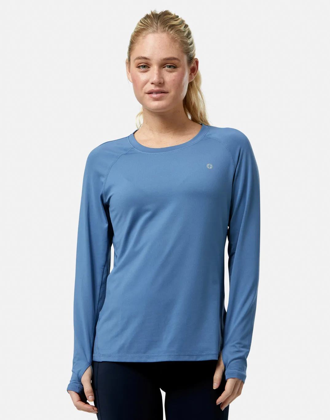 Relentless Long Sleeve in Oasis Blue sold by Gym+Coffee