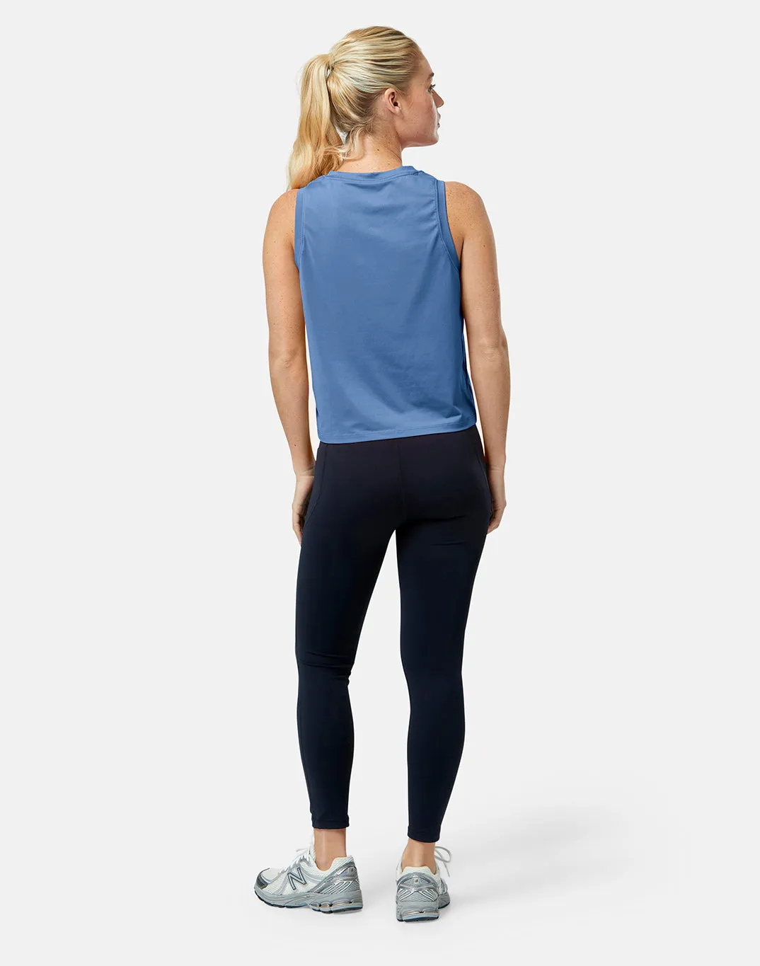Boxy Crop Tank in Oasis Blue sold by Gym+Coffee product image thumbnail 3