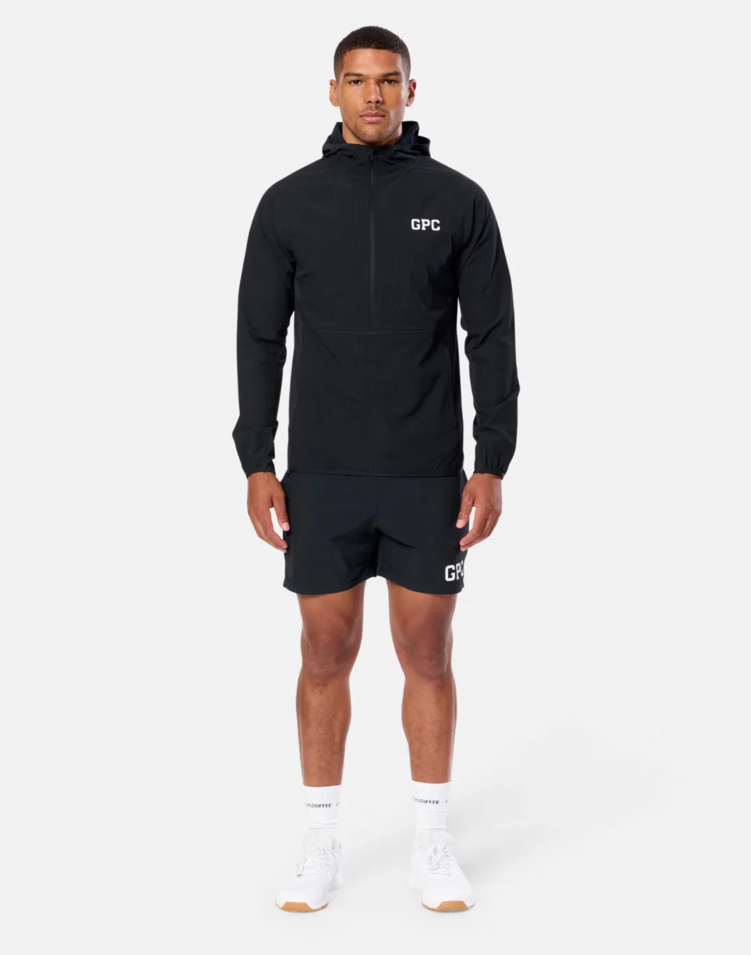 GPC Train Hooded Midlayer in Black sold by Gym+Coffee product image thumbnail 2