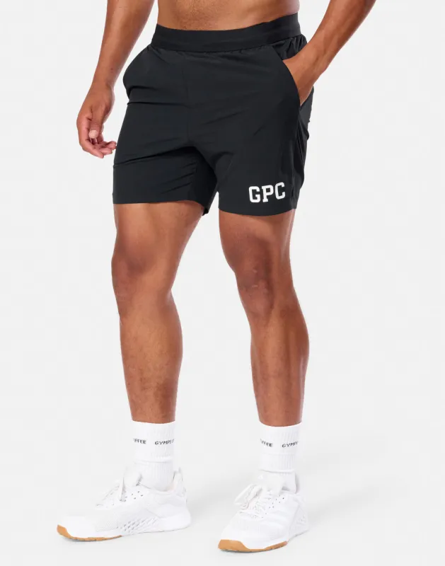 GPC Train 7" Shorts in Black sold by Gym+Coffee