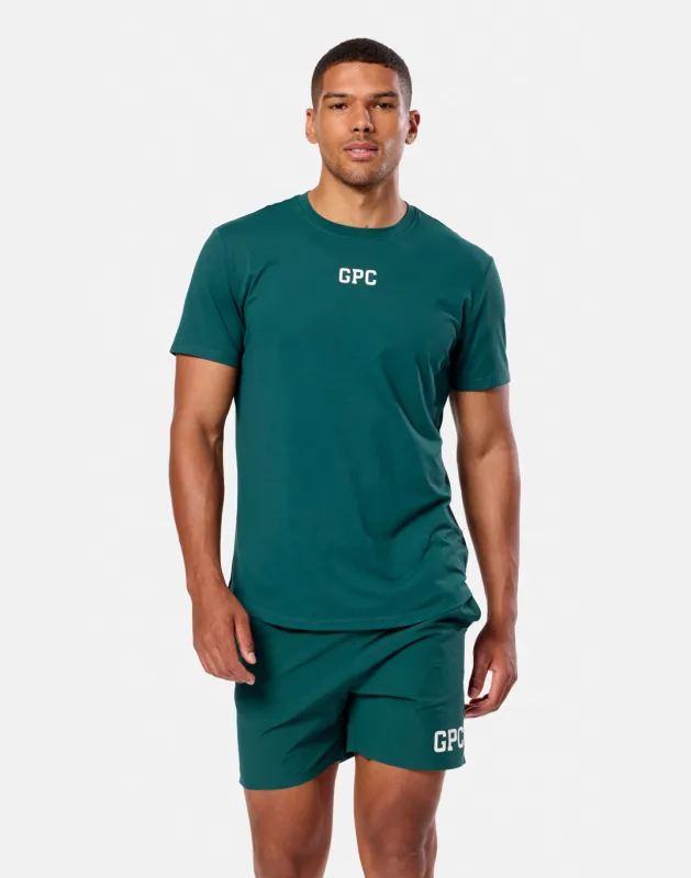 GPC Train Tee in Amazon Green sold by Gym+Coffee
