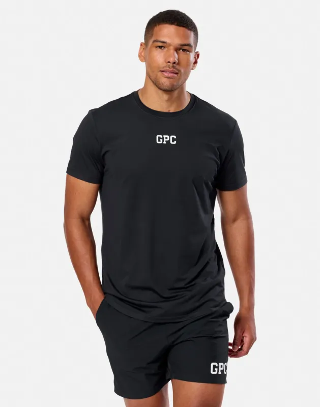 GPC Train Tee in Black sold by Gym+Coffee