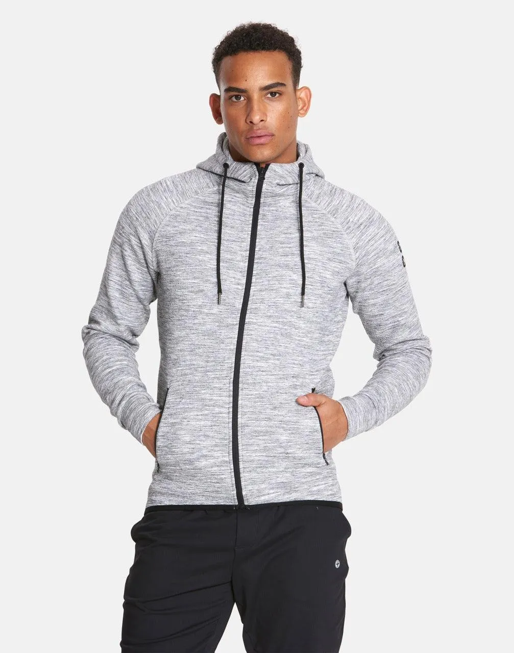 Grey Fleck Zip Hoodie sold by Gym+Coffee product image thumbnail 2