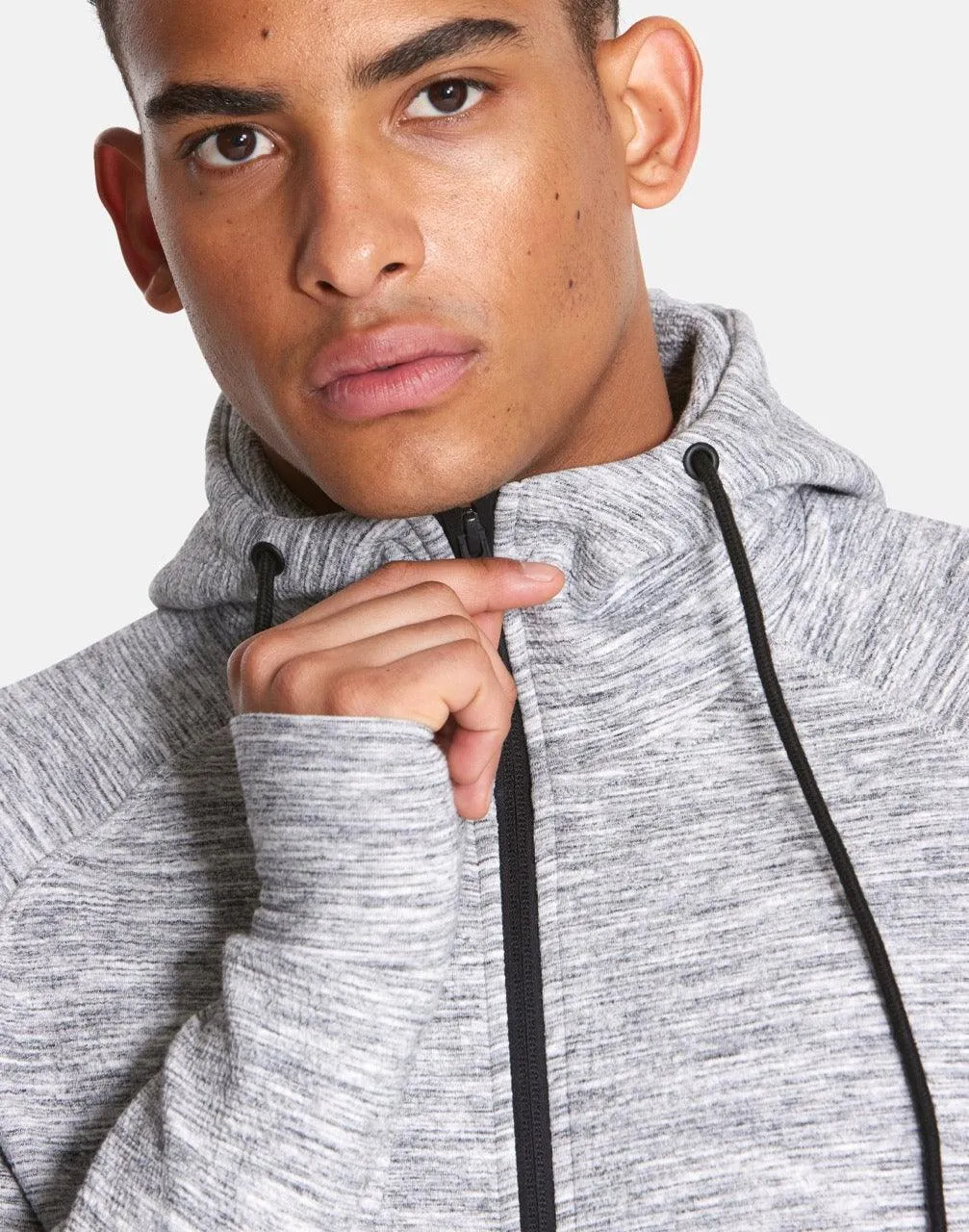 Grey Fleck Zip Hoodie sold by Gym+Coffee product image thumbnail 3
