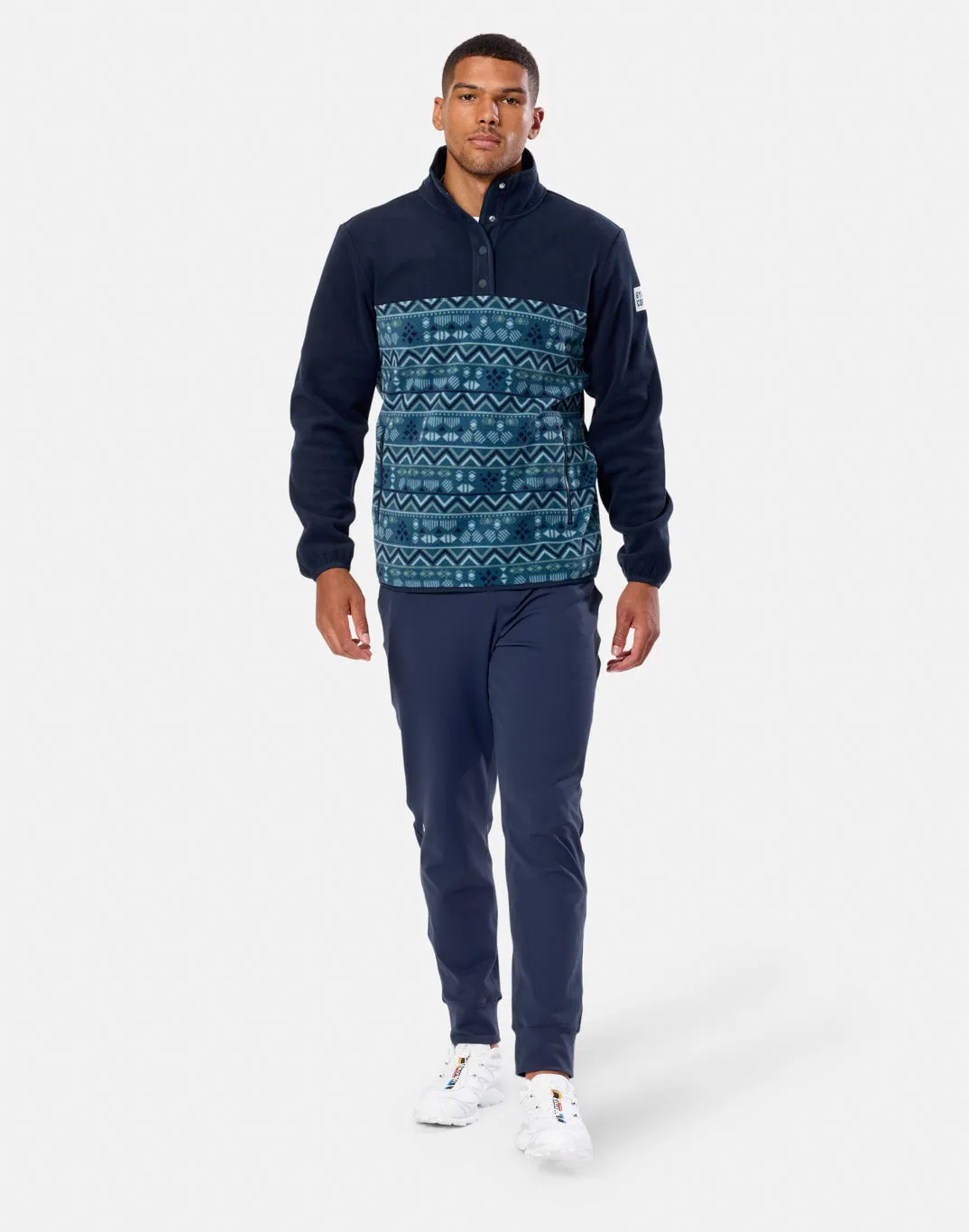 Half Snap Polar Fleece in Aztec Print sold by Gym+Coffee product image thumbnail 3