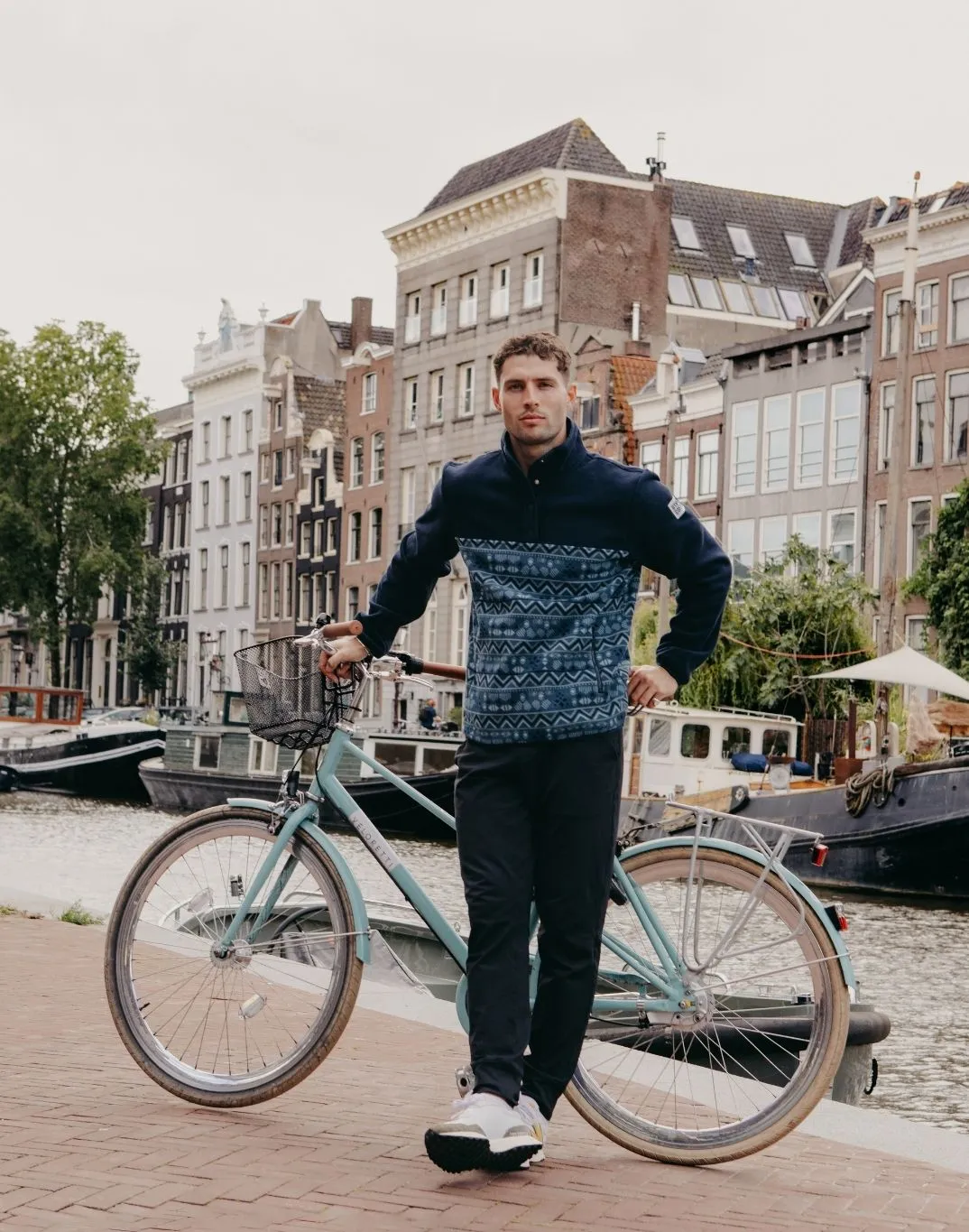 Half Snap Polar Fleece in Aztec Print sold by Gym+Coffee product image thumbnail 2