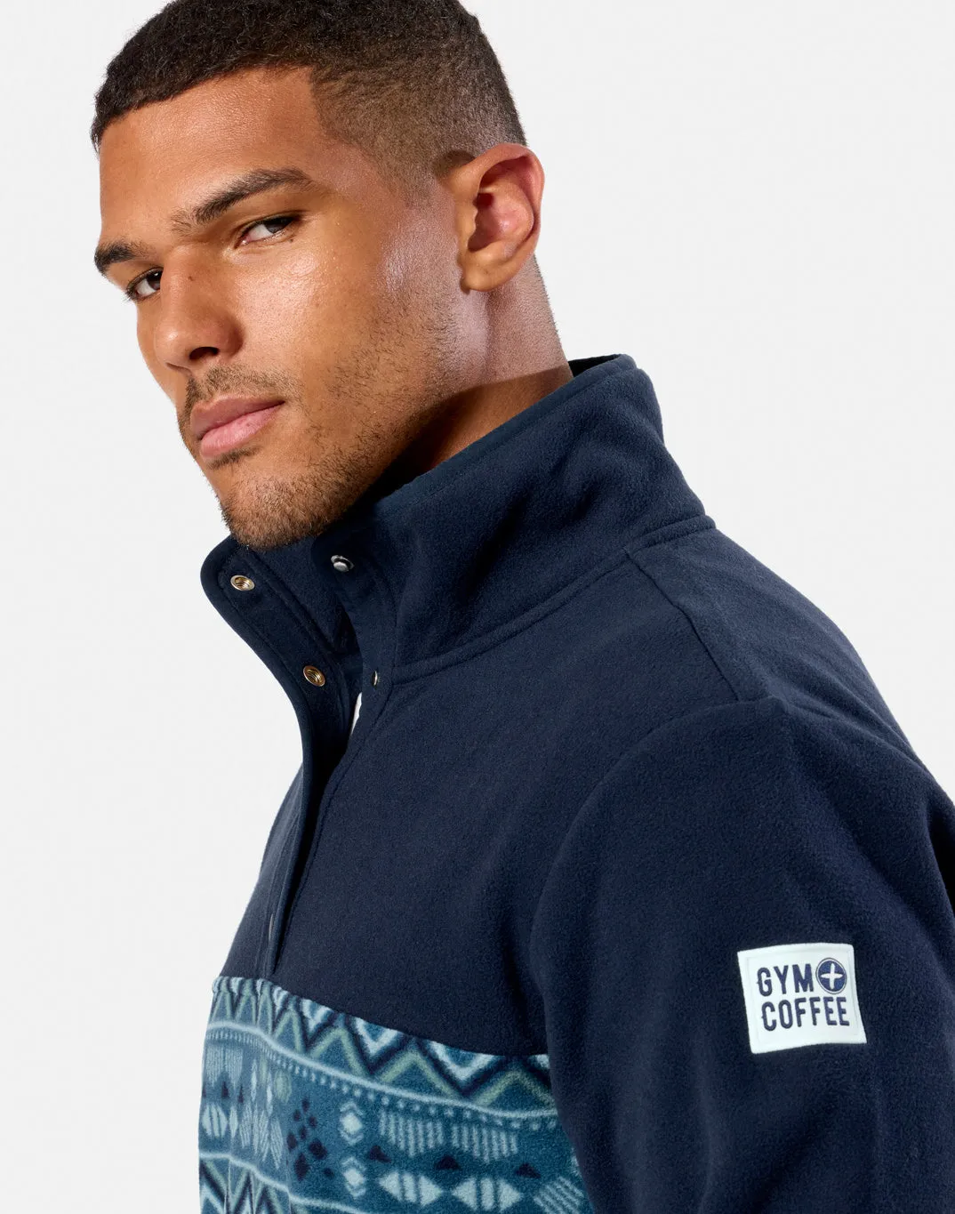 Half Snap Polar Fleece in Aztec Print sold by Gym+Coffee product image thumbnail 4