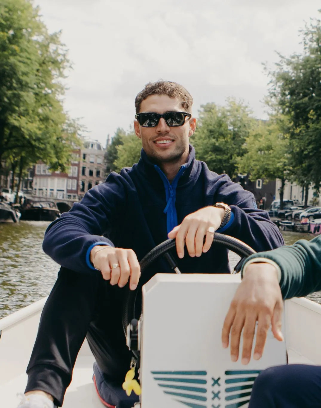 Half Zip Polar Fleece in Twilight Navy sold by Gym+Coffee