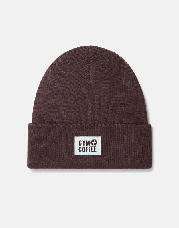 Knit Beanie in Mocha Bean sold by Gym+Coffee