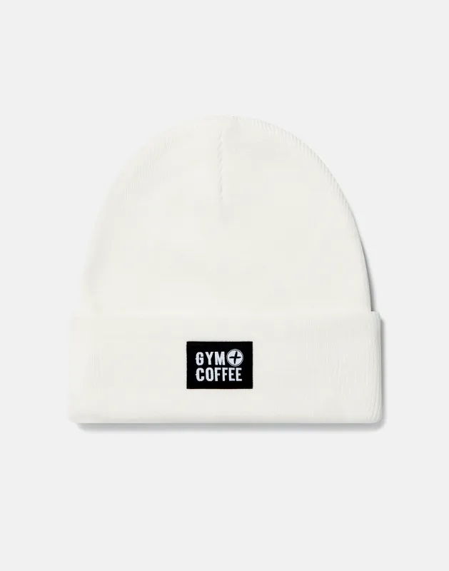 Knit Beanie in Off White sold by Gym+Coffee