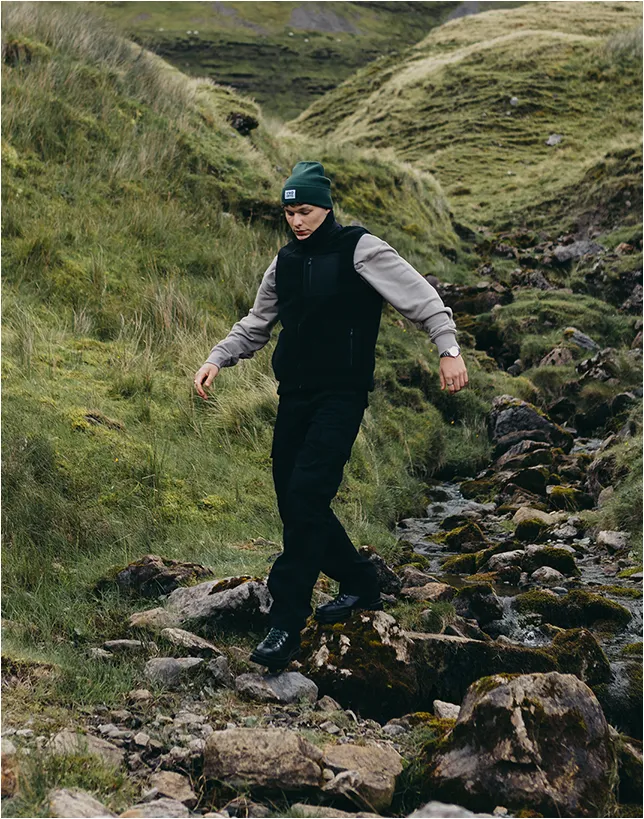 Industry Fleece Gilet in Black sold by Gym+Coffee product image thumbnail 4