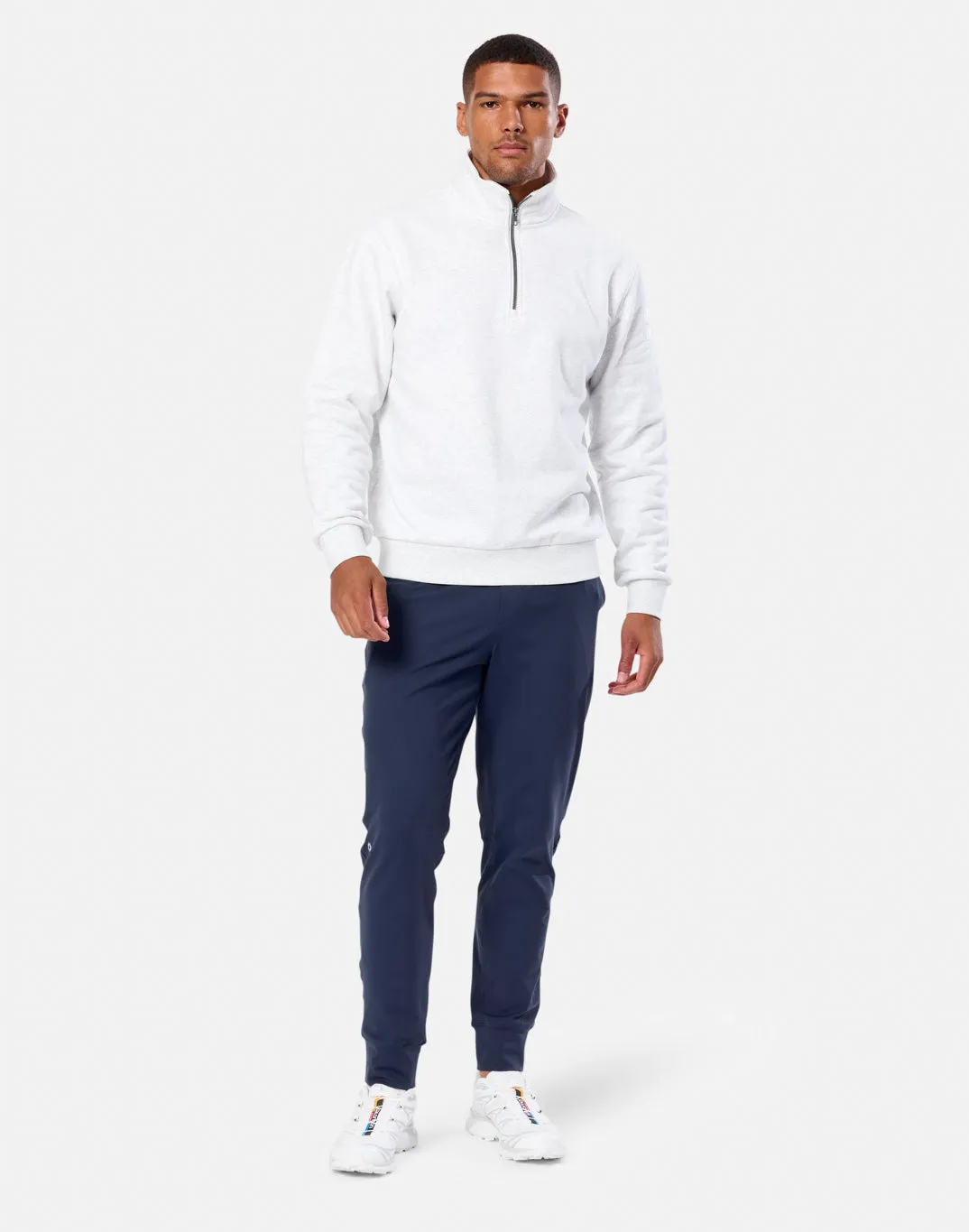 Clubhouse Quarter Zip in White Marl sold by Gym+Coffee product image thumbnail 5