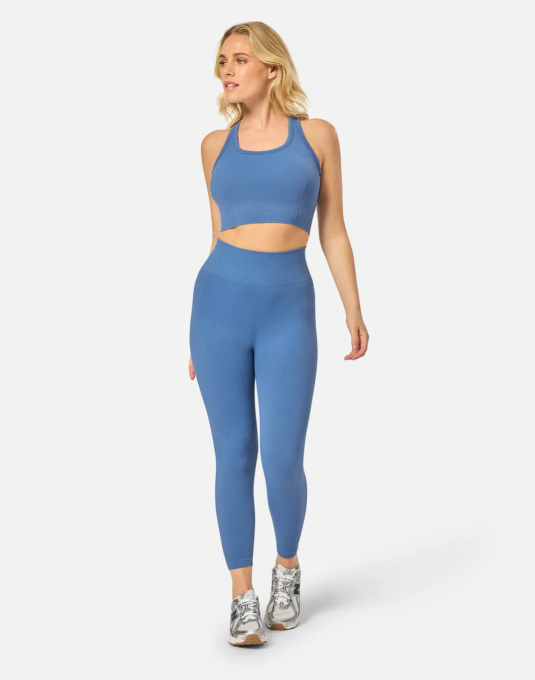 Lotus Lounge 7/8 Legging in Oasis Blue sold by Gym+Coffee product image thumbnail 4