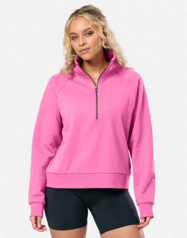 Clubhouse Quarter Zip in Sangria Sunset sold by Gym+Coffee