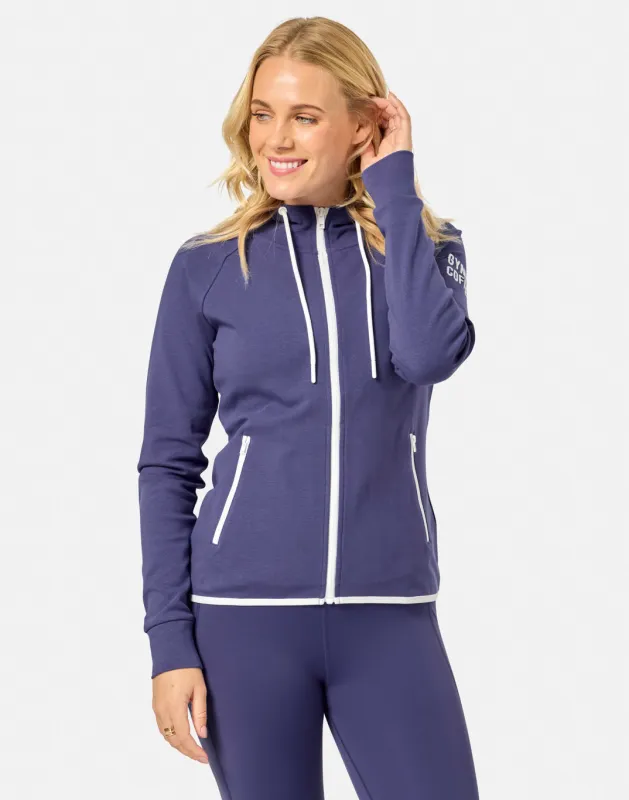 Chill Zip Hoodie in Violet Smoke sold by Gym+Coffee