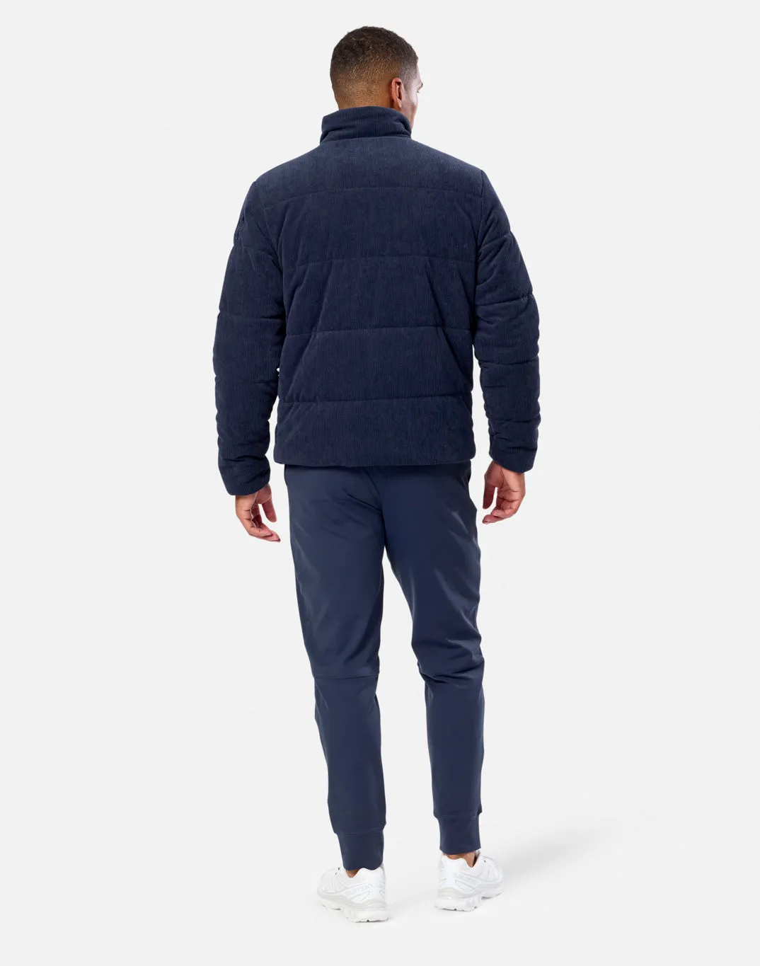 Cord Puffer Jacket in Twilight Navy sold by Gym+Coffee product image thumbnail 4