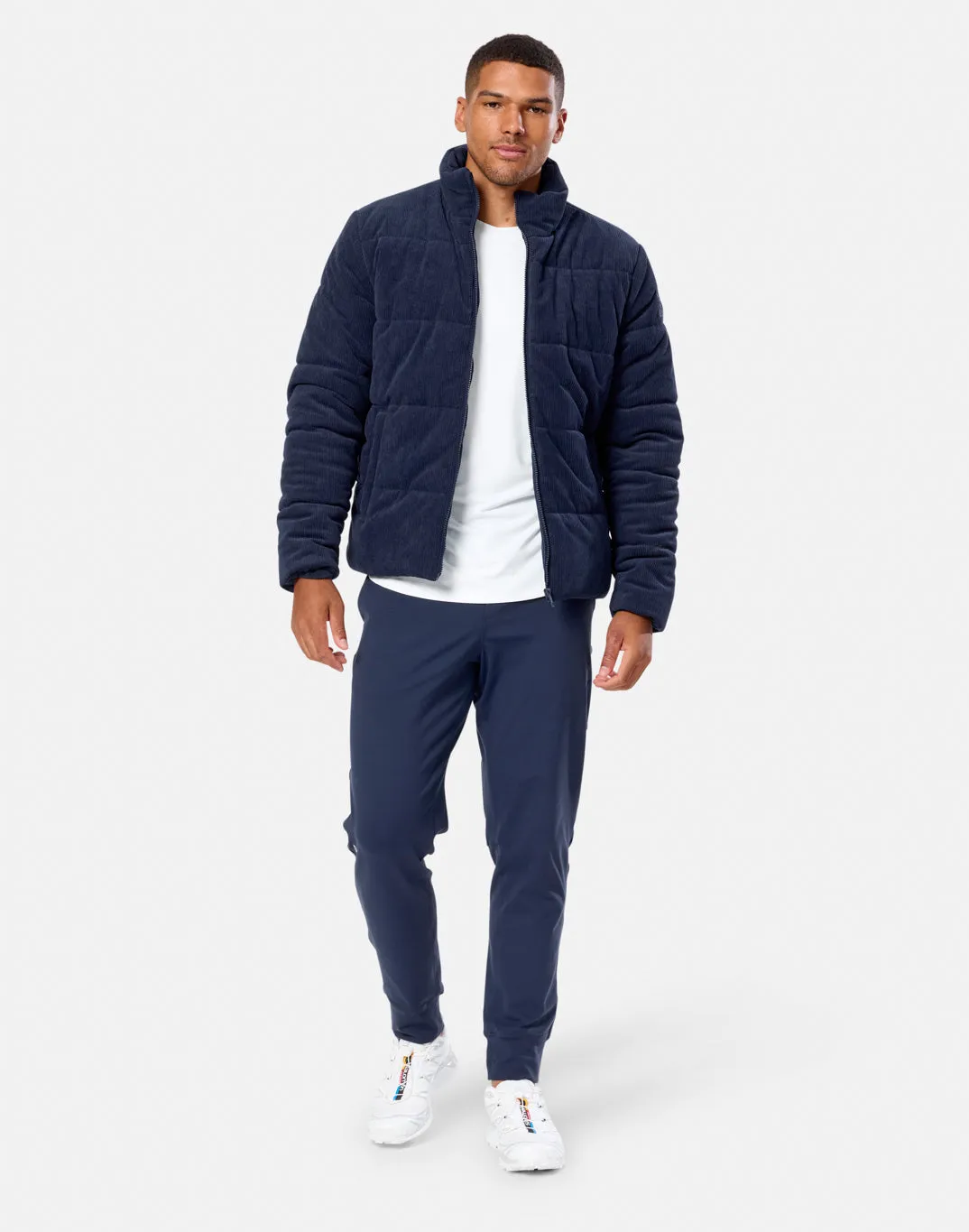Cord Puffer Jacket in Twilight Navy sold by Gym+Coffee product image thumbnail 3