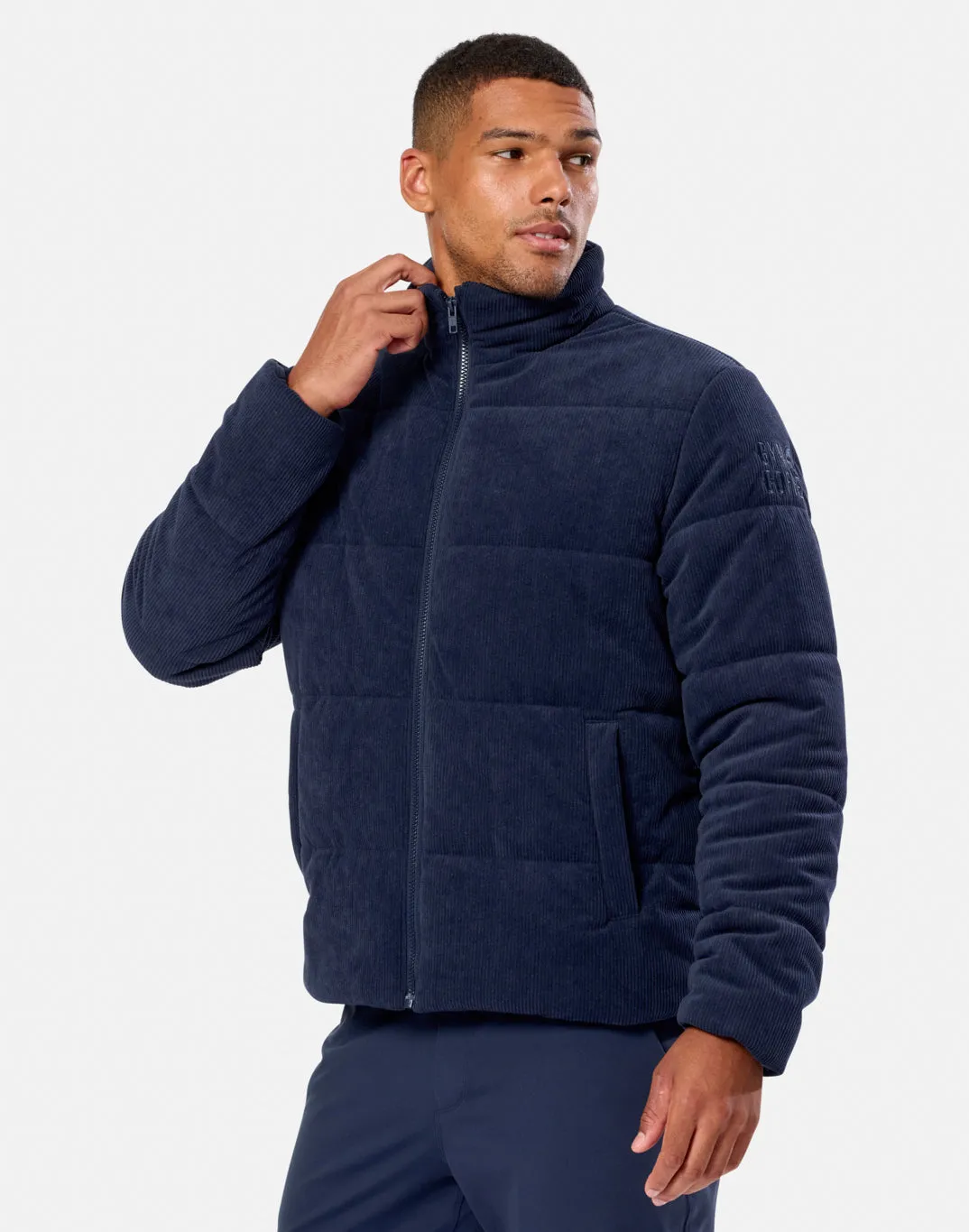 Cord Puffer Jacket in Twilight Navy sold by Gym+Coffee product image thumbnail 5