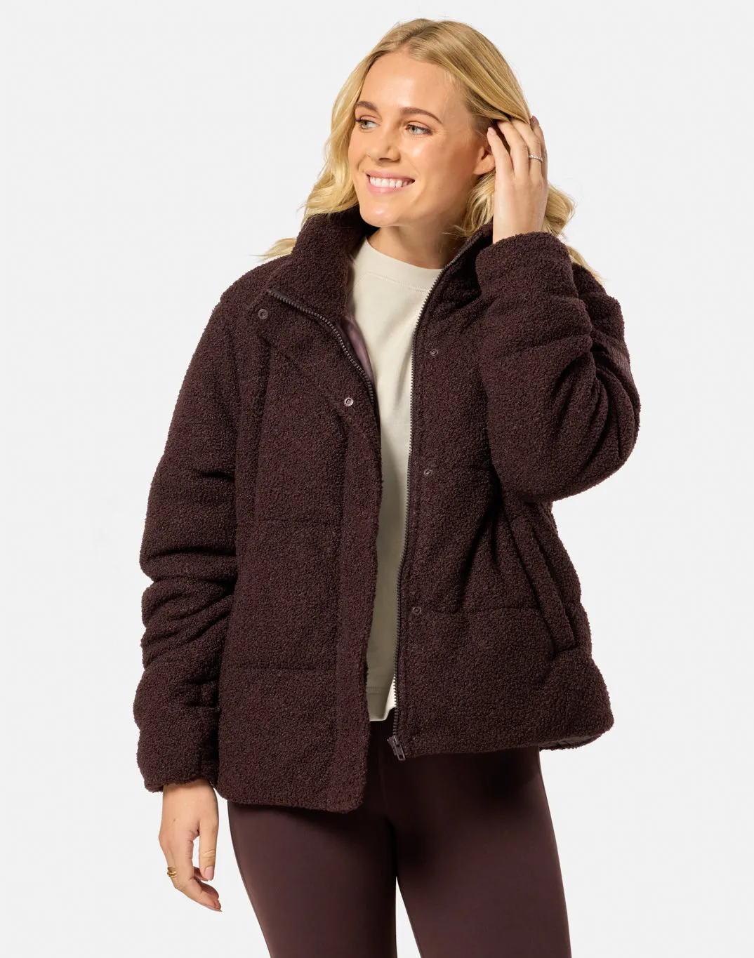 Cloud Puffer Jacket in Mocha Bean sold by Gym+Coffee product image thumbnail 2