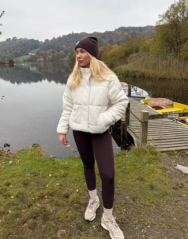 Cloud Puffer Jacket in Marshmallow sold by Gym+Coffee