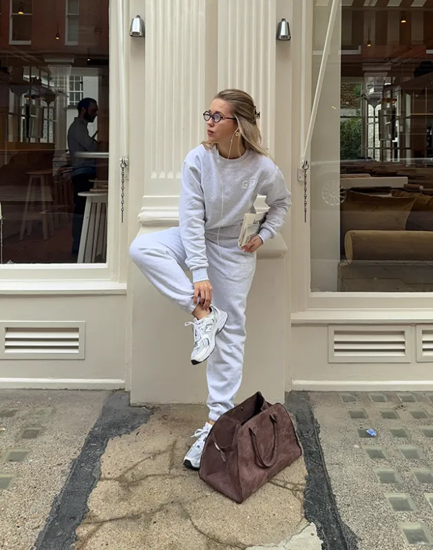 Cascade Joggers in White Marl sold by Gym+Coffee