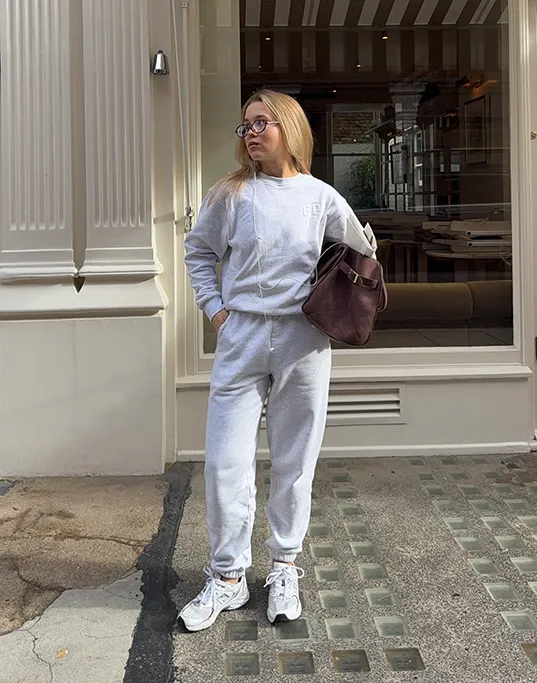 Cascade Joggers in White Marl sold by Gym+Coffee product image thumbnail 2