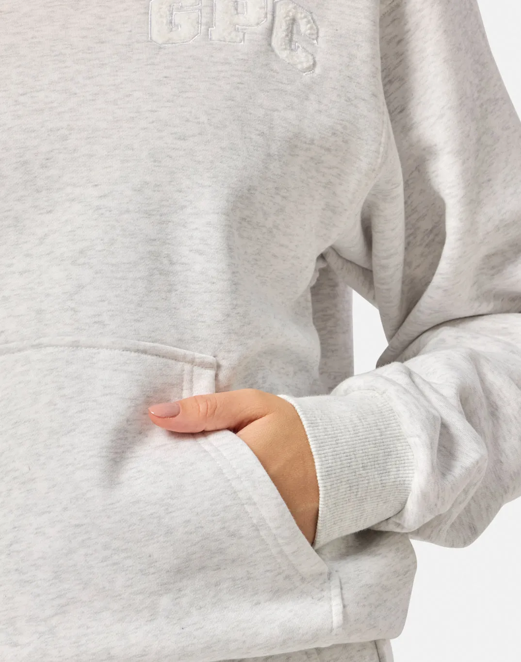 Cascade Hoodie in White Marl sold by Gym+Coffee product image thumbnail 2