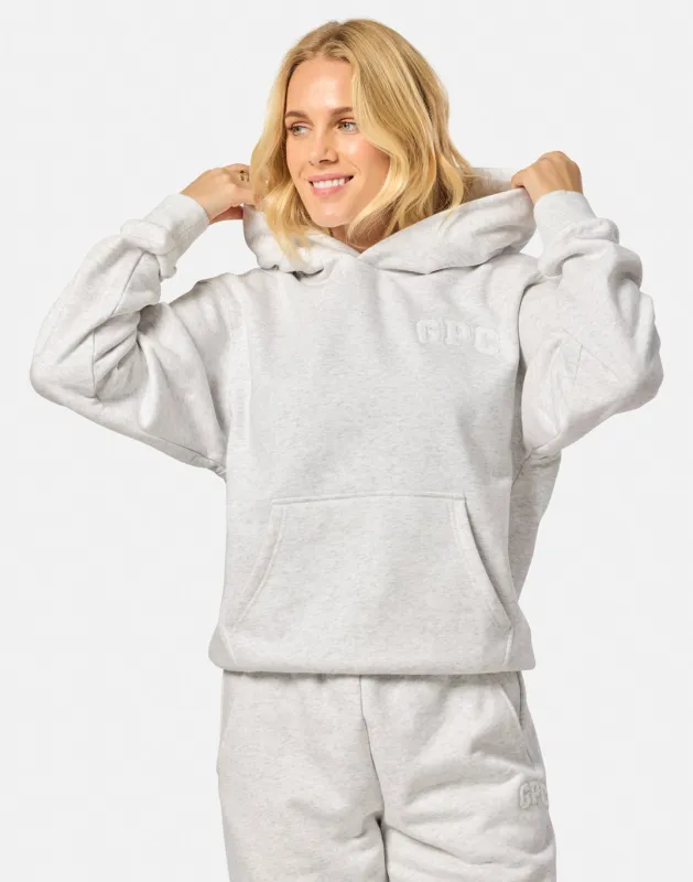 Cascade Hoodie in White Marl sold by Gym+Coffee