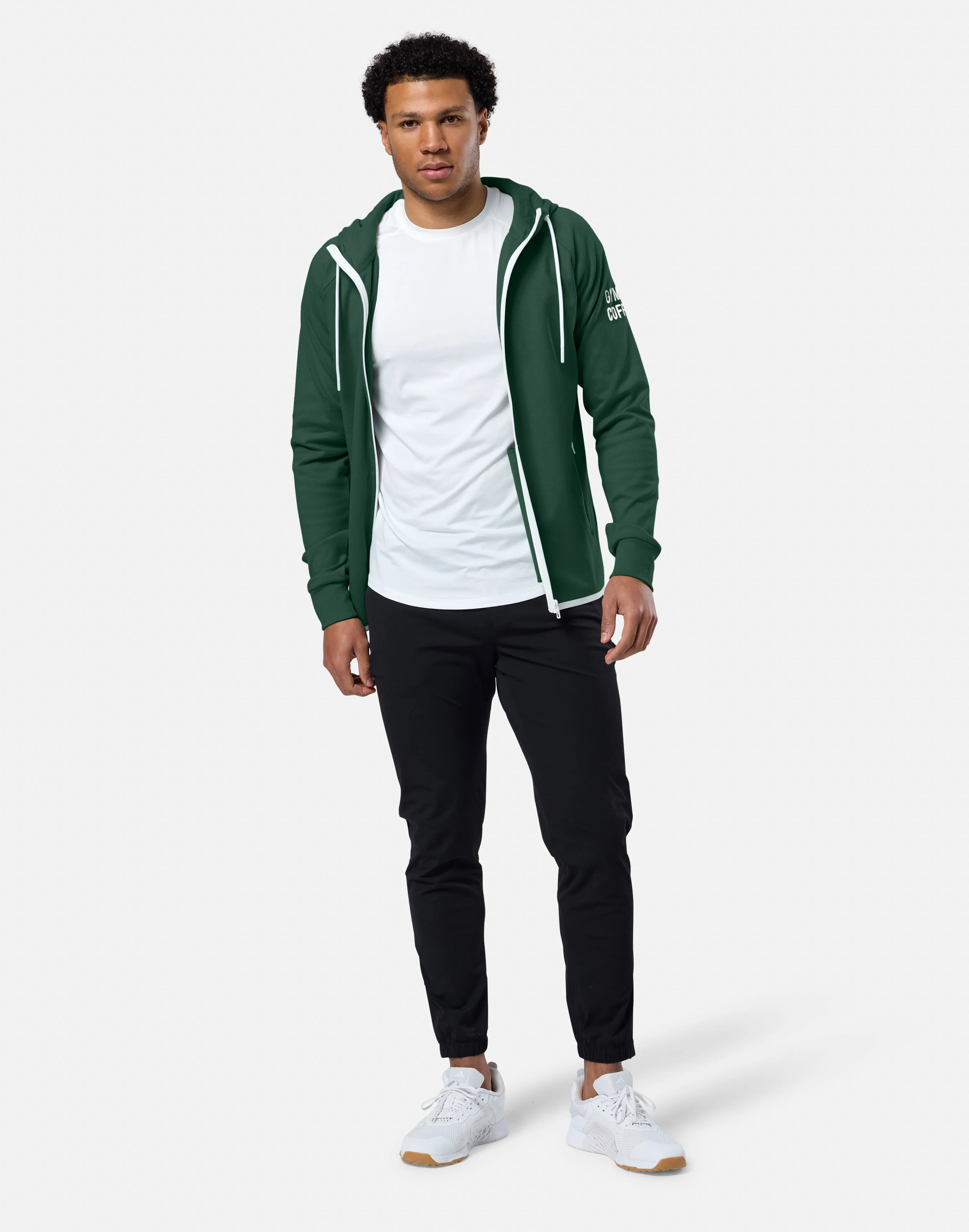 Chill Zip Hoodie in Amazon Green sold by Gym+Coffee product image thumbnail 3