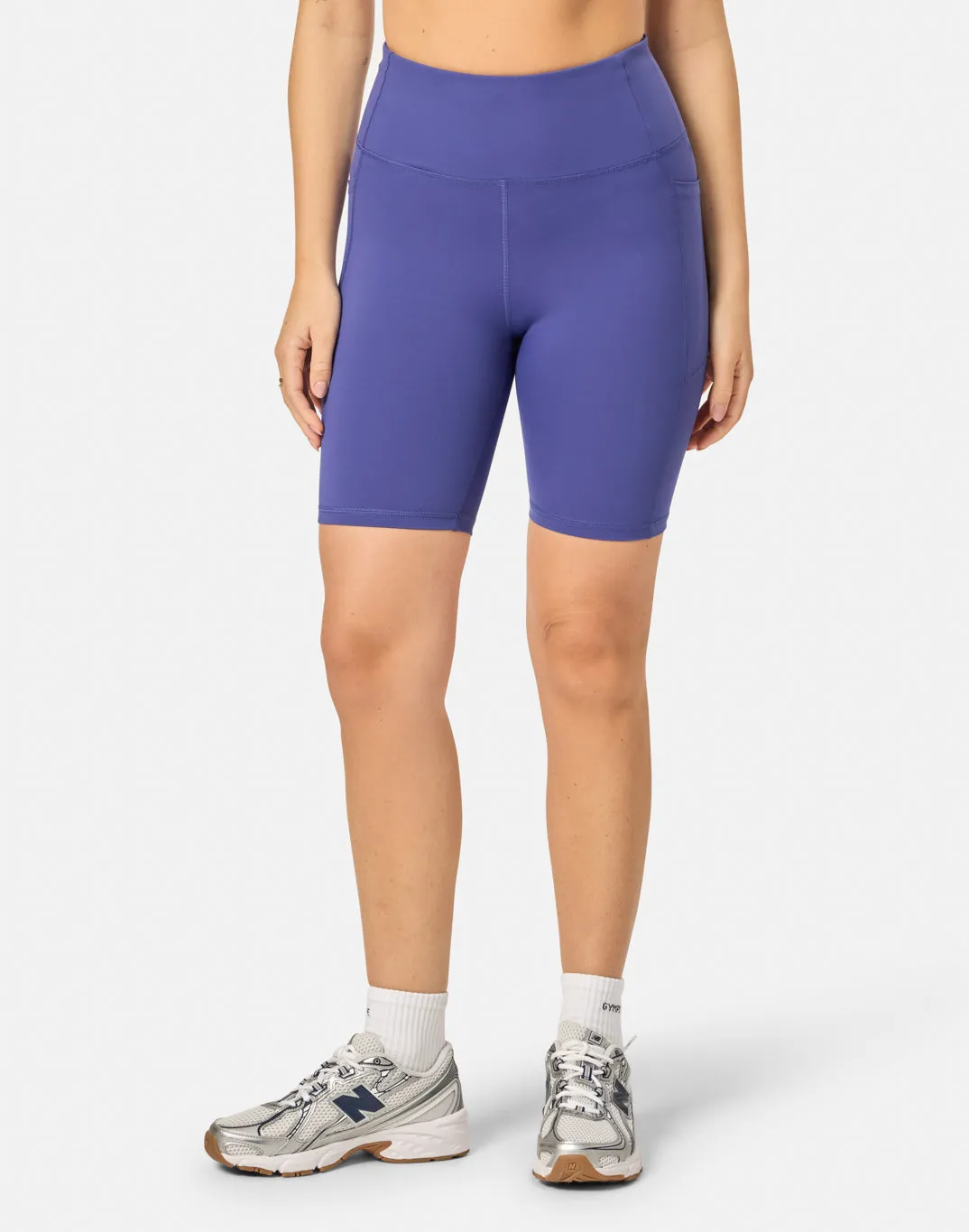 8" Relentless Bike Short in Violet Smoke sold by Gym+Coffee