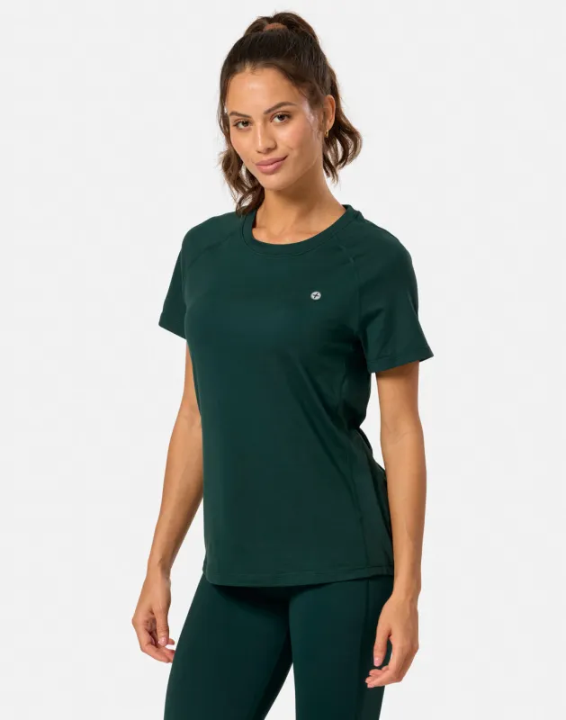 Relentless Tee in Amazon Green sold by Gym+Coffee