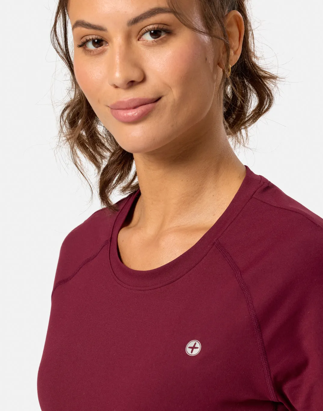 Relentless Tee in Cherry Crush sold by Gym+Coffee product image thumbnail 2