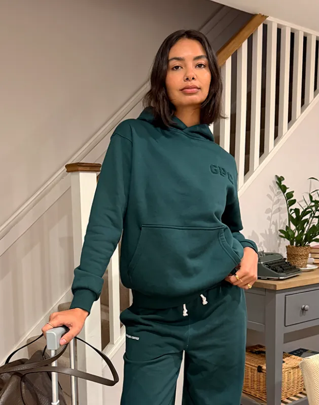 Cascade Hoodie in Amazon Green sold by Gym+Coffee