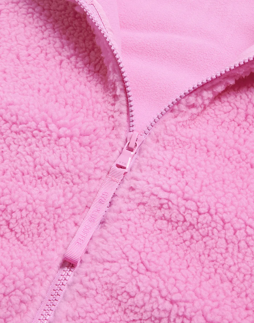 Industry Fleece High Collar Jacket in Neon Pink sold by Gym+Coffee product image thumbnail 4