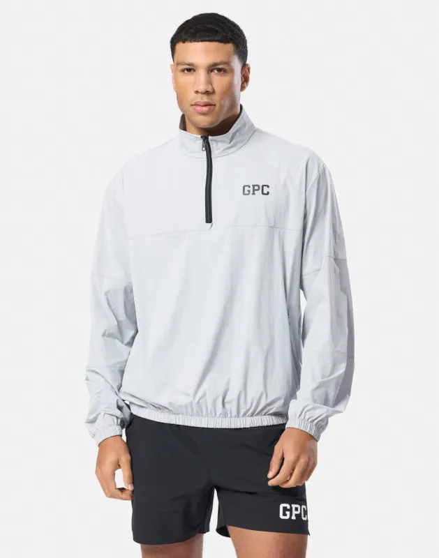 GPC Train Half Zip Jacket in Stone Grey sold by Gym+Coffee