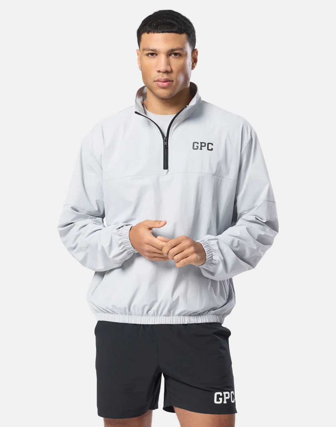 GPC Train Half Zip Jacket in Stone Grey sold by Gym+Coffee product image thumbnail 2